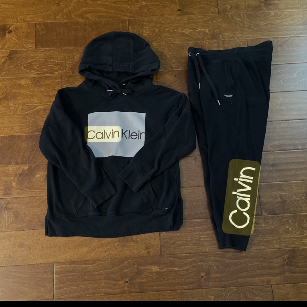 Calvin Klein black Hoodie & Jogger Set
